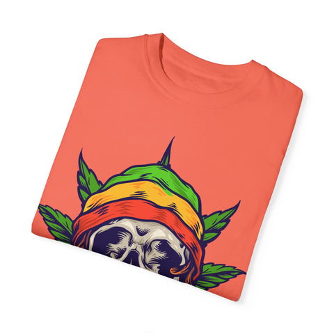 Skull & Leaf Graphic Unisex T-Shirt - Perfect for Festivals & Casual Wear