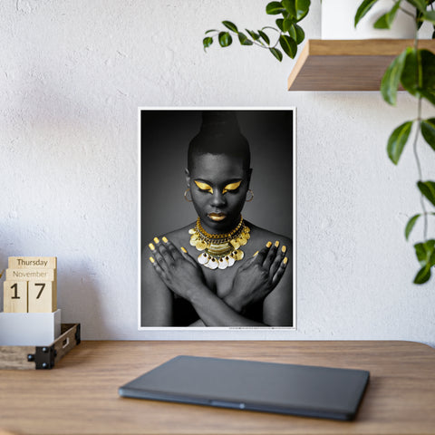 Bold Black & Gold Gloss Poster - Art for Home Decor, Unique Wall Art