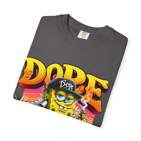 Dope SpongeBob Unisex Garment-Dyed T-Shirt - Fun Streetwear for Casual Vibes