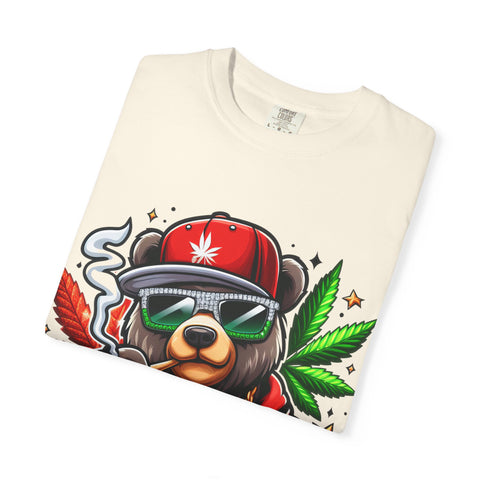 Chill Vibe Bear Unisex T-Shirt - Trendy Streetwear for Cannabis Lovers