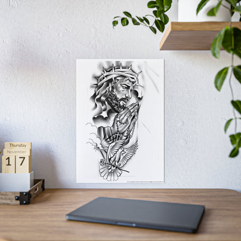 Inspirational Jesus Gloss Poster - Christian Wall Art for Home Decor