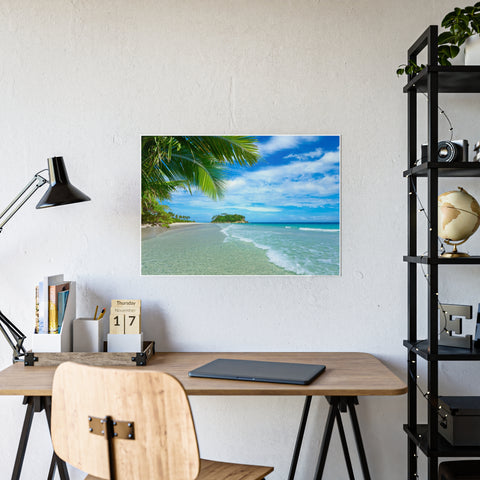 Tropical Beach Gloss Poster - Scenic Wall Art for Home Decor