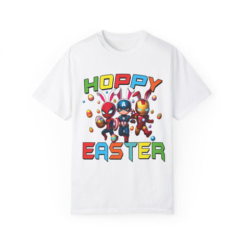Hoppy Easter Unisex T-Shirt - Colorful Superhero Design