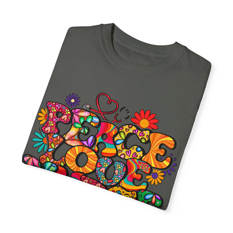 Peace Love Music Unisex Garment-Dyed T-shirt