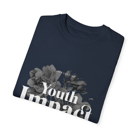 Youth Impact Unisex Garment-Dyed T-Shirt – Vibrant Floral Graphic Tee