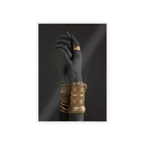 Elegant Gloss Poster - Stylish Hand with Bracelets Wall Art