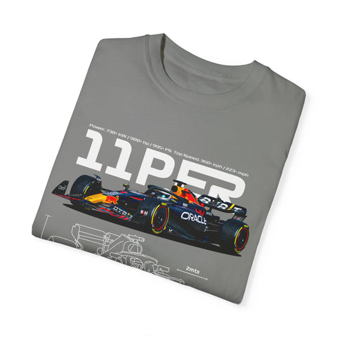 Racing-Inspired Unisex Garment-Dyed T-Shirt - 11P23 Design