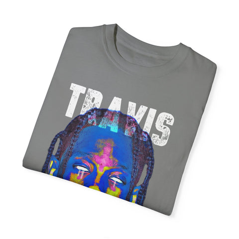 Travis Inspired Unisex Garment-Dyed T-Shirt - Retro Graphic Tee