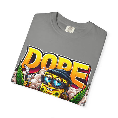 Unisex Garment-Dyed T-Shirt - Cool Cartoon ‘DOPE’ Design