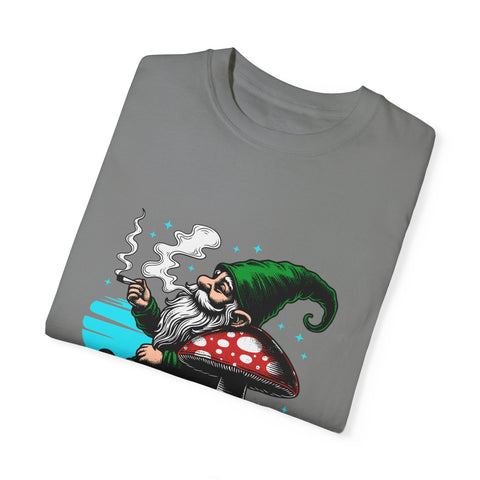 Magic Gnome T-shirt - Where Every Puff Unearths Magic | Unisex Garment-Dyed Tee for Nature Lovers