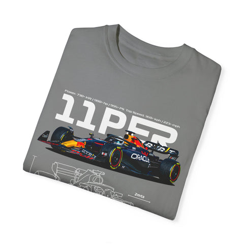 Racing-Inspired Unisex Garment-Dyed T-Shirt - 11P23 Design
