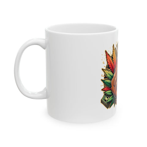 Artistic Ceramic Mug with Bold Graphic Design - Perfect Gift for Art Lovers