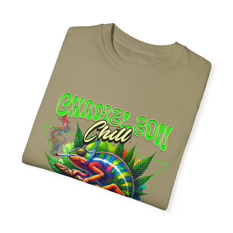 Chameleon Chill Unisex Garment-Dyed T-Shirt - Vibrant Graphic Tee for Nature Lovers