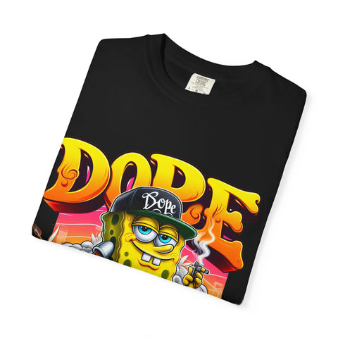 Dope SpongeBob Unisex Garment-Dyed T-Shirt - Fun Streetwear for Casual Vibes