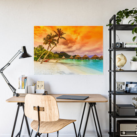 Tropical Paradise Gloss Poster - Vibrant Beach Art for Home Decor