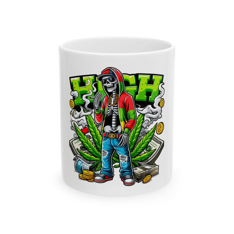 Cool Skeleton Weed Mug - Perfect for Cannabis Enthusiasts