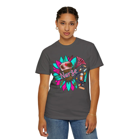 Colorful Nurse Appreciation T-Shirt - Garment-Dyed Unisex Tee