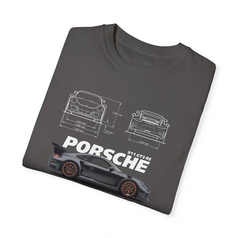 Porsche Blueprint Unisex T-Shirt - Automotive Enthusiast Graphic Tee
