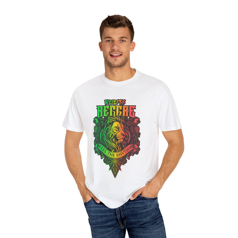 Unisex Garment-Dyed Reggae T-Shirt - Feel the Rhythm Graphic Tee for Music Lovers