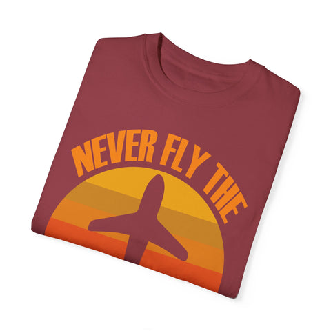 Vintage-Inspired Travel T-Shirt - "Never Fly the A Model of Anything"