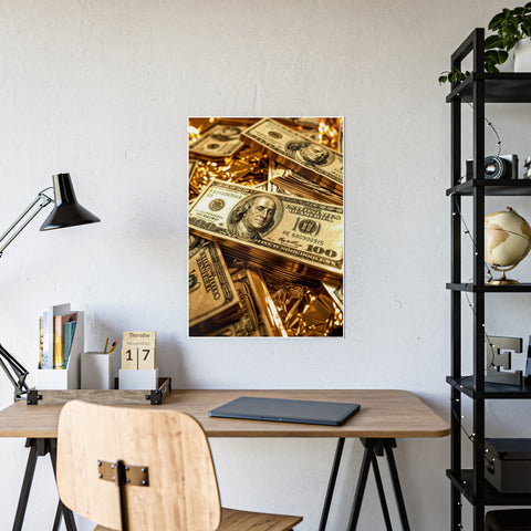 Luxury Money Gloss Poster - Wall Art for Home & Office Decor