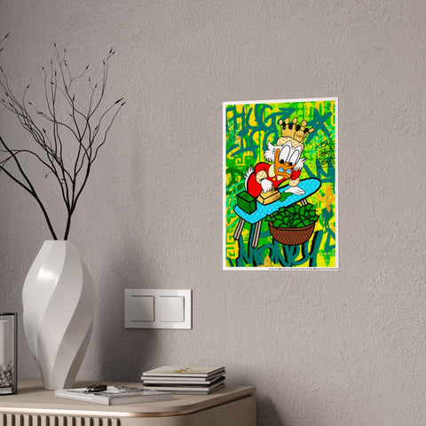 Whimsical Gloss Poster featuring Scrooge McDuck - Colorful Wall Art for Fun Spaces