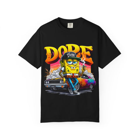 Dope SpongeBob Unisex Garment-Dyed T-Shirt - Fun Streetwear for Casual Vibes