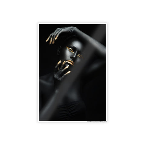 Elegant Gloss Poster | Black and Gold Art Print for Modern Home Decor