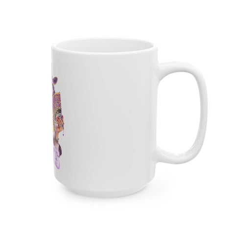 Vibrant Art Ceramic Mug - 11oz & 15oz, Perfect for Coffee Lovers and Gift Giving