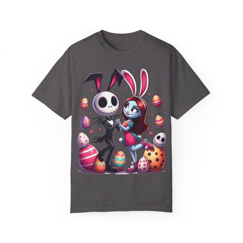 Easter-Themed Unisex T-Shirt with Bunny & Skeleton Print