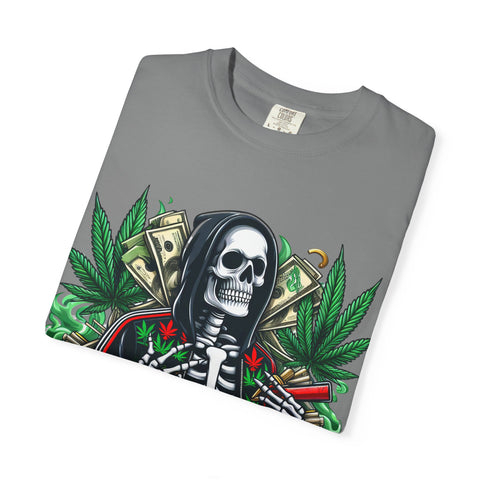 Good Vibes Unisex T-Shirt - Garment-Dyed Skeleton Design