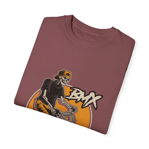 BMX Rider Graphic T-Shirt - Unisex Garment-Dyed Tee for Cycling Enthusiasts