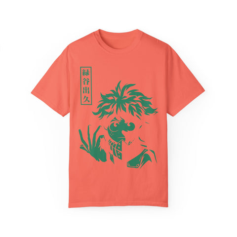 Anime-Inspired Unisex T-Shirt - Hand-Drawn Green Character Design