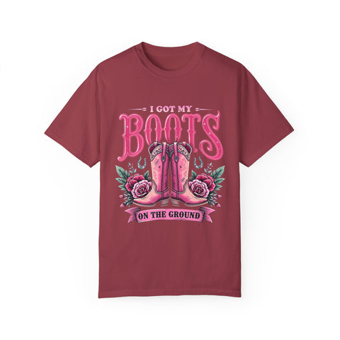 I Got My Boots on the Ground Unisex T-Shirt - Stylish Country Vibe, Perfect for Music Festivals and Casual Outings