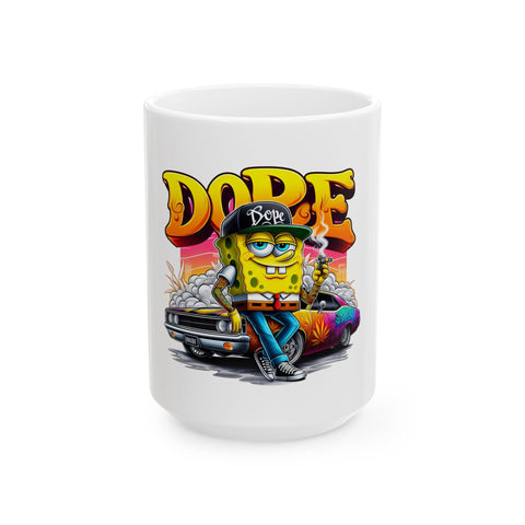 SpongeBob Dope Ceramic Mug - Fun 11oz/15oz Coffee Cup for Collectors