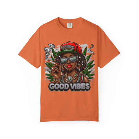 Good Vibes Unisex Garment-Dyed T-Shirt | Trendy Streetwear for Chill Days
