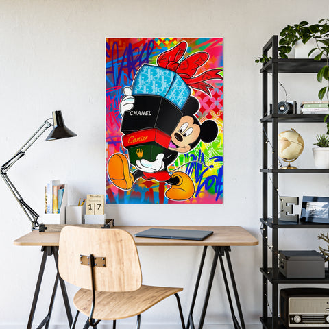 Vibrant Gloss Poster featuring Mickey Mouse with Luxury Brands