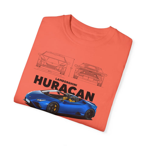 Lamborghini Huracan Unisex Garment-Dyed T-Shirt - Car Enthusiast Tee