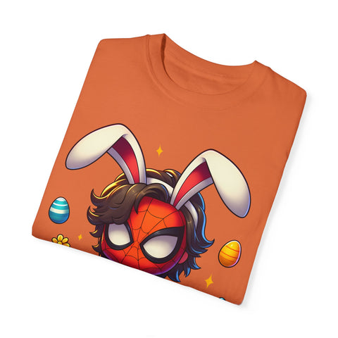 Easter Spider-Man T-Shirt | Unisex Garment-Dyed Tee for Kids & Fans