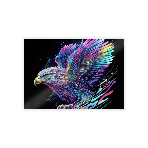 Vibrant Eagle Gloss Poster - Colorful Wall Art for Nature Lovers