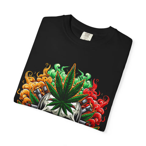 Skull & Cannabis Unisex T-Shirt - Bold Graphic Tee for Cannabis Enthusiasts