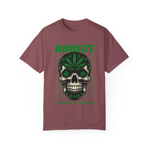 Addict Skull Graphic T-Shirt - Conquer Your High