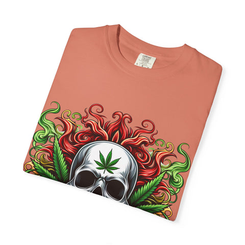 Unisex Skull & Cannabis Graphic T-Shirt - Edgy Streetwear Style