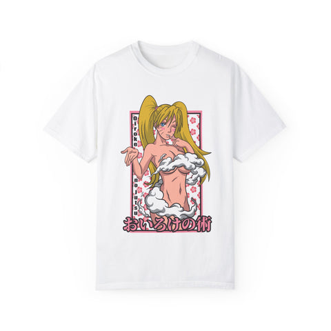 Anime-Inspired Unisex Garment-Dyed T-Shirt - Playful Manga Design