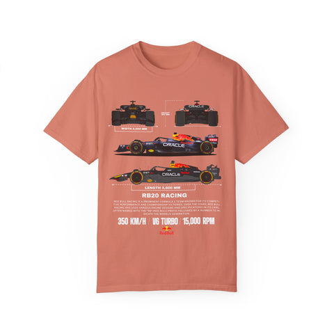 RB20 Racing Unisex Garment-Dyed T-shirt - Perfect for F1 Fans