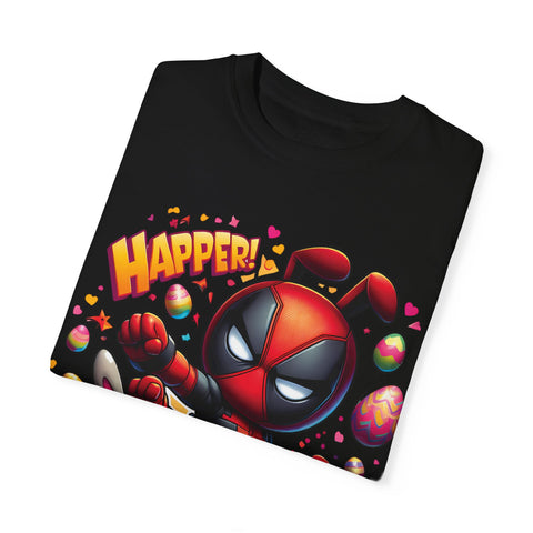 Funny Deadpool Easter T-Shirt - Unisex Garment-Dyed Tee for Comic Fans