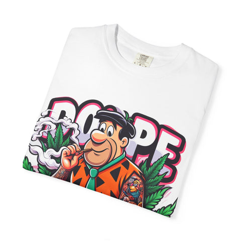 Retro Cool Unisex Garment-Dyed T-Shirt - 'Dope' Graphic with Classic Car