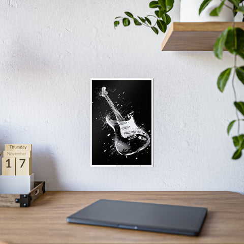Rock & Roll Guitar Gloss Poster | Music Wall Art for Home Decor