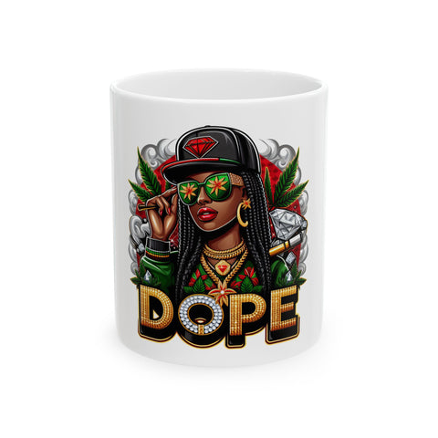 Dope Vibes Ceramic Mug - Stylish 11oz & 15oz Coffee Cup for Trendy Sippers