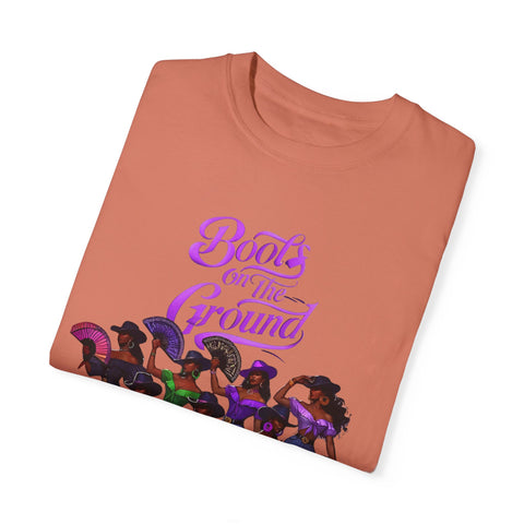 Empowering Women T-Shirt - Boots on the Ground Design - Unisex Garment-Dyed Tee